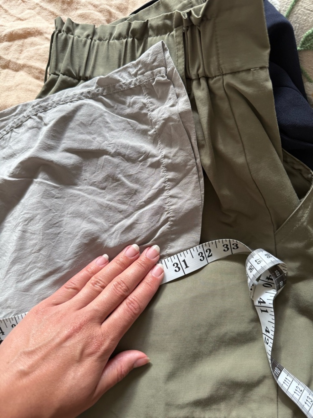 Vintage Light Gray Women Elastic-Waist Trouser - Picture 5 of 6